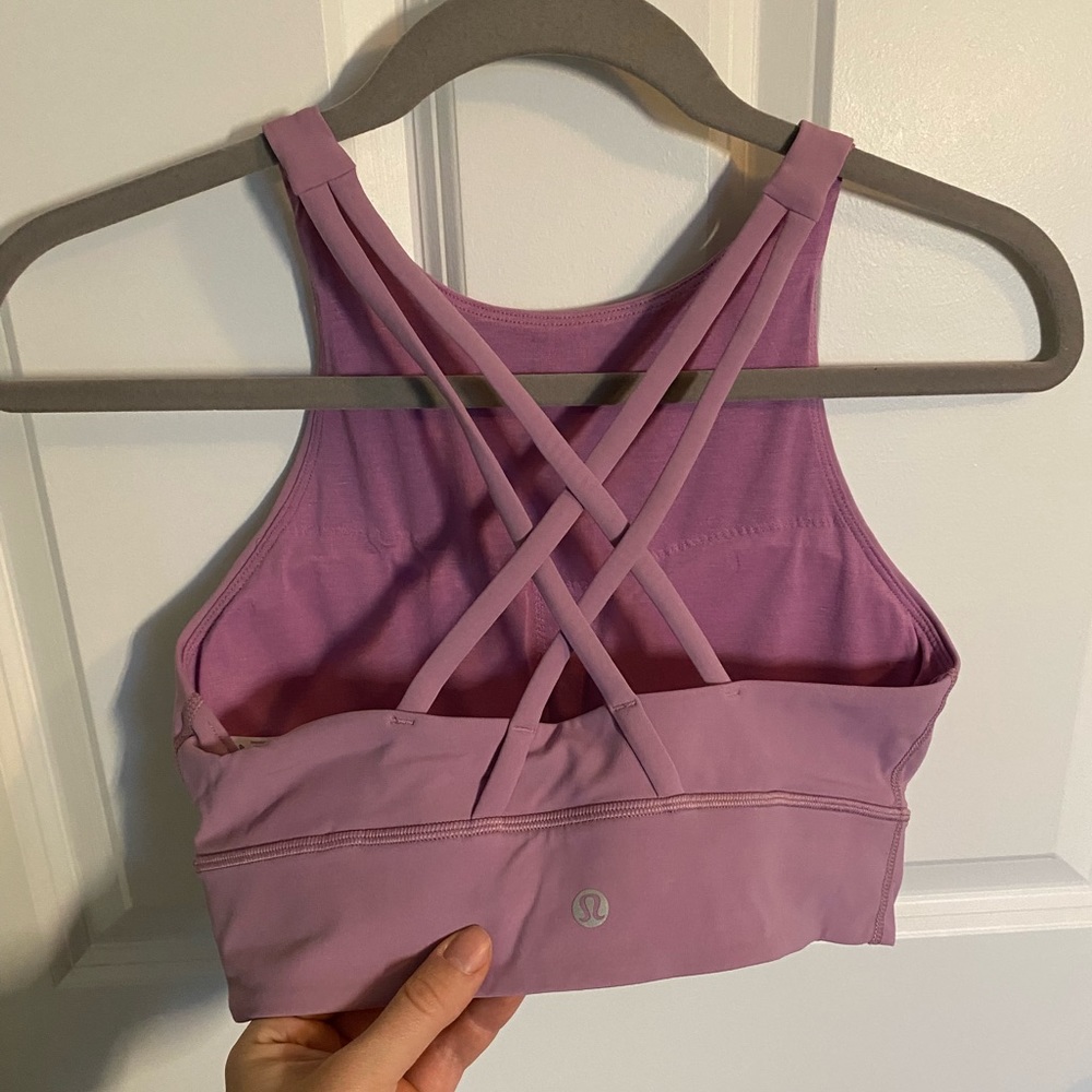 Lululemon High Line Sports Bra Light Purple Size 8